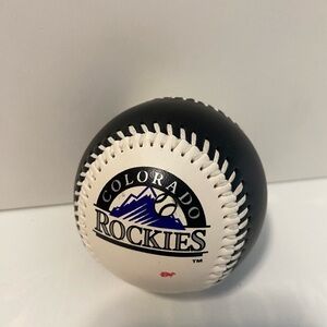 Colorado Rockies Black and White Baseball
